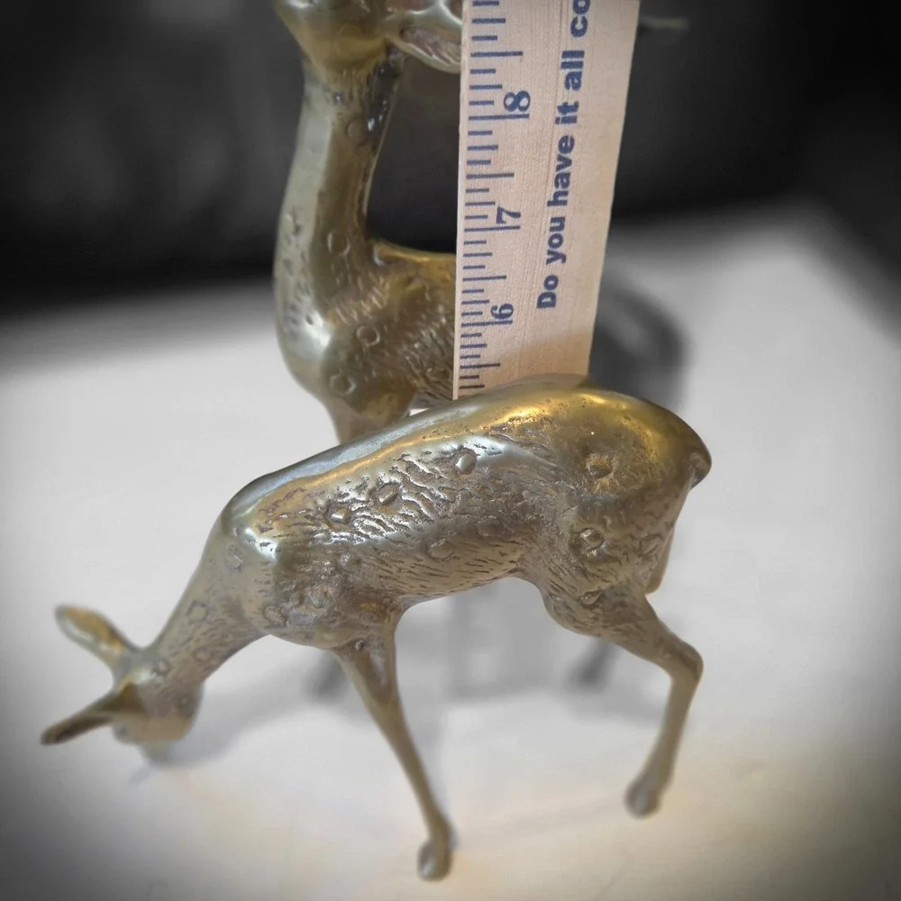 Brass Buck - Doe & Small Deer Textured - Vintage
